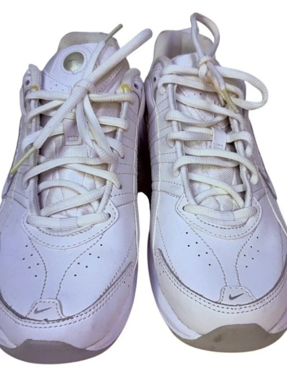 Nike Women's T-Lite VIII White Leather Athletic Shoes Size 7-1/2